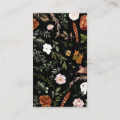 Steg roest zwarte rotsbloem met elegante bruinbrui informatiekaartje (Achterkant)