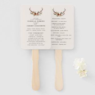 Steg Roestterracotta floral rustige moderne Handwaaier