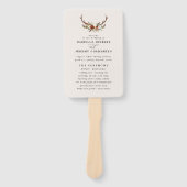 Steg Roestterracotta floral rustige moderne Handwaaier (Voorkant)