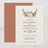 Steg Roestterracotta floral rustige moderne Kaart (Voorkant / Achterkant)