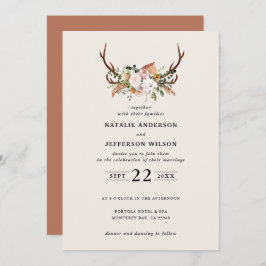 Steg Roestterracotta floral rustige moderne Kaart