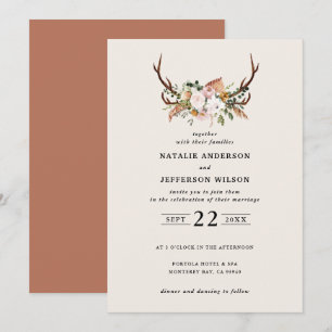 Steg Roestterracotta floral rustige moderne Kaart