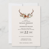 Steg Roestterracotta floral rustige moderne Kaart (Voorkant)