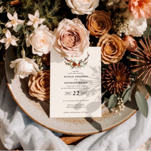 Steg Roestterracotta floral rustige moderne Kaart