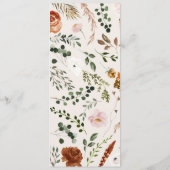 Steg Roestterracotta floral rustige moderne Menu (Achterkant)