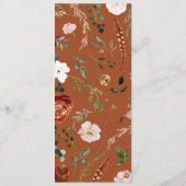 Steg Roestterracotta floral rustige moderne Menu (Achterkant)
