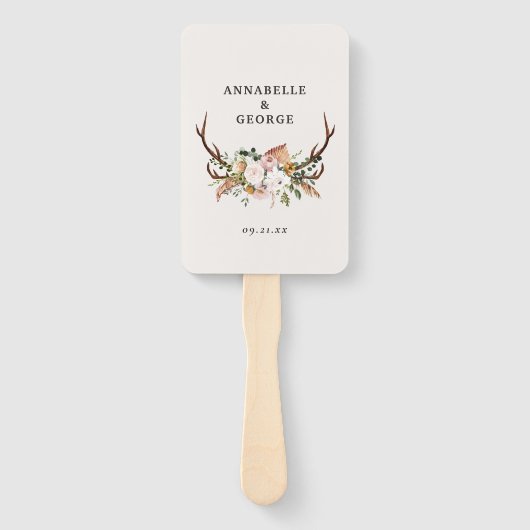 Steg roestterracotta floropink chic handwaaier (Voorkant)