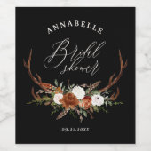 Steg roestzwart, botanisch vrijgezellenfeest wijn etiket (Enkel label)