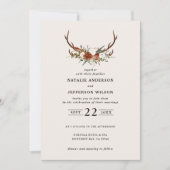 Steg zwarte terracotta florale roestachtige elegan kaart (Voorkant)