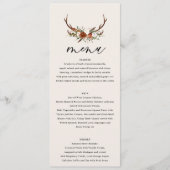 Steg zwarte terracotta florale roestachtige elegan menu (Voorkant)