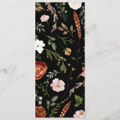 Steg zwarte terracotta florale roestachtige elegan menu (Achterkant)