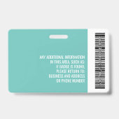 Stegasaurus Kinderarts Dagopvang Medewerker Foto Badge (Achterkant)