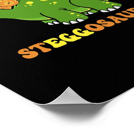 Steggosaurus Egg Dinosaur Happy Paasdag Trex Fe Poster (Hoek)