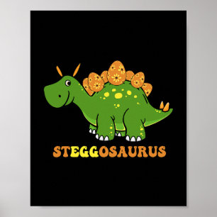 Steggosaurus Egg Dinosaur Happy Paasdag Trex Fe Poster