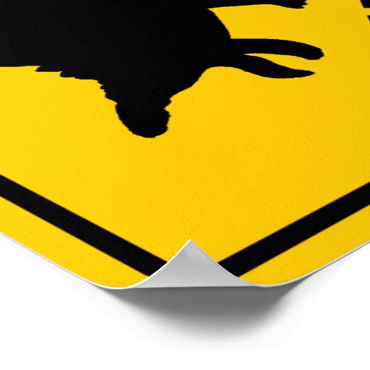 Stegosaur Crossing Highway Sign Dinosaur Poster (Hoek)