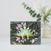 Stegosaur Dinosaur Flower Dinosaurs Briefkaart (Staand voorkant)