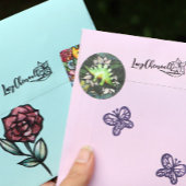 Stegosaur Dinosaur Flower Dinosaurs Ronde Sticker