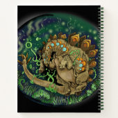Stegosaurous Dinosaur Art Notitieboek (Achterkant)