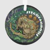 Stegosaurous Dinosaur Art Ornament (achterkant)
