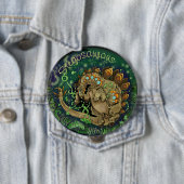 Stegosaurous Dinosaur Art Ronde Button 4,0 Cm (In situ)