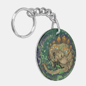 Stegosaurous Dinosaur Art Sleutelhanger (Voorkant Links)