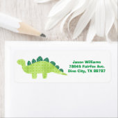 Stegosaurus Adreslabel Etiket (Insitu)