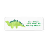 Stegosaurus Adreslabel Etiket (Voorkant)