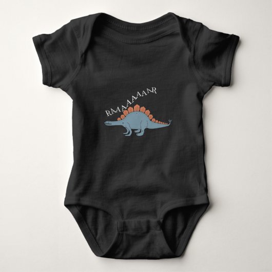 Stegosaurus - Baby Jersey  Romper (Voorkant)