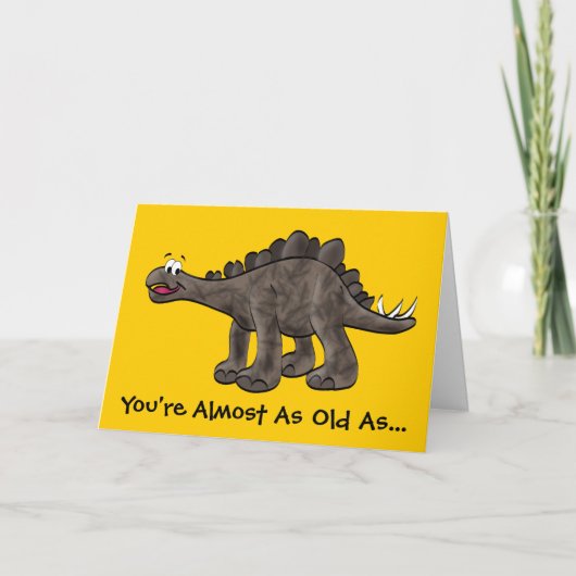 Stegosaurus Birthday Card Kaart (Voorkant)