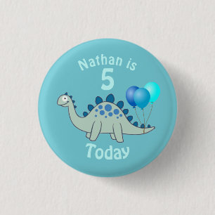 Stegosaurus Birthday Ronde Button 3,2 Cm