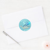 Stegosaurus Birthday Ronde Sticker (Envelop)