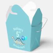 Stegosaurus Blue Dinosaur Kids Verjaardag Bedankdoosjes (Geopend)