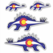 Stegosaurus Colorado Rocky Mountains multipack Sticker (Voorkant)