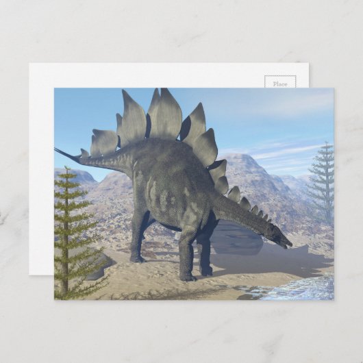 Stegosaurus dinosaur - 3D rendering Briefkaart (Voorkant / Achterkant)