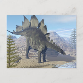 Stegosaurus dinosaur - 3D rendering Briefkaart