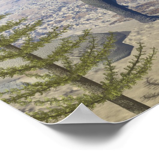 Stegosaurus dinosaur - 3D rendering Poster (Hoek)