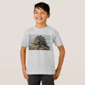 Stegosaurus Dinosaur Antiek Print T-shirt (Voorkant volledig)