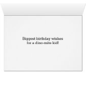 Stegosaurus Dinosaur Birthday Daughter (Binenzijde Horizontaal (Onderkant))