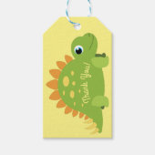 Stegosaurus Dinosaur Birthday Party Bedankt Cadeaulabel (Voorkant)