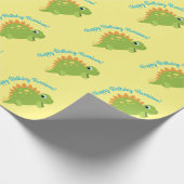 Stegosaurus Dinosaur Birthday Party Cadeaupapier (Hoek)