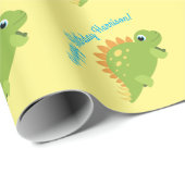 Stegosaurus Dinosaur Birthday Party Cadeaupapier (Rol Hoek)