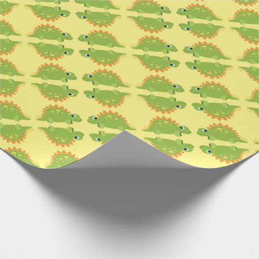 Stegosaurus Dinosaur Birthday Party Cadeaupapier (Hoek)