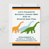 Stegosaurus Dinosaur Birthday Party Invitations Kaart (Achterkant)