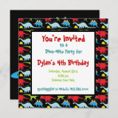 Stegosaurus Dinosaur Birthday Party Invitations Kaart (Voorkant / Achterkant)