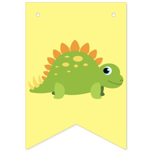 Stegosaurus Dinosaur Birthday Party Vlaggetjes (Eerste vlag)