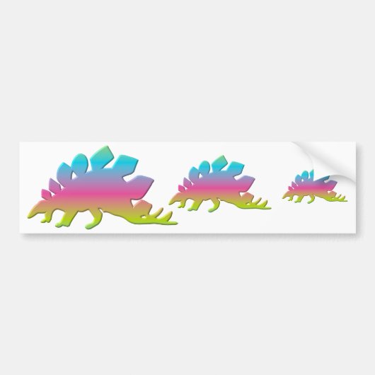 Stegosaurus Dinosaur Bumpersticker (Voorkant)