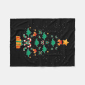 Stegosaurus Dinosaur Christmas Tree Xmas Long Slee Fleece Deken (Voorkant (Horizontaal))