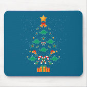 Stegosaurus Dinosaur Christmas Tree Xmas Long Slee Muismat (Voorkant)