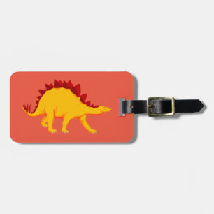 Stegosaurus Dinosaur Design Bagagelabels