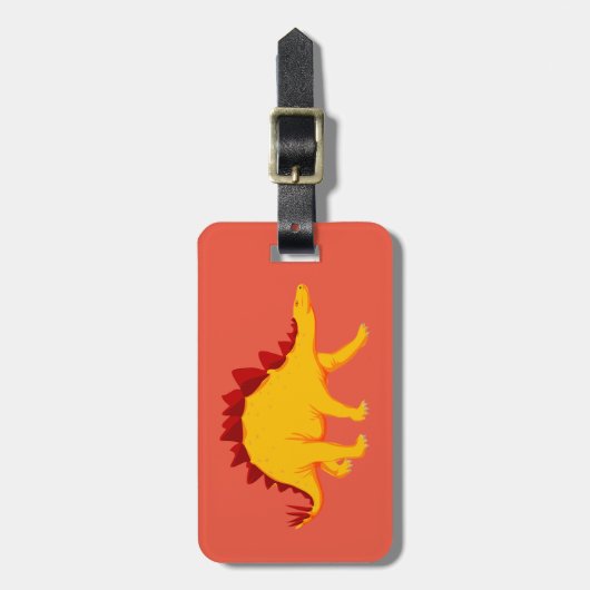Stegosaurus Dinosaur Design Bagagelabels (Voorkant verticaal)